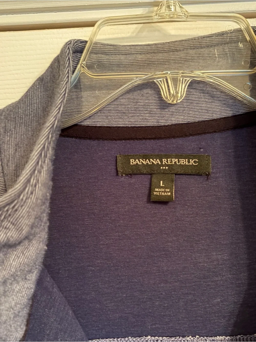 Men's Banana Republic Heather Blue Quarter-Zip Sweater